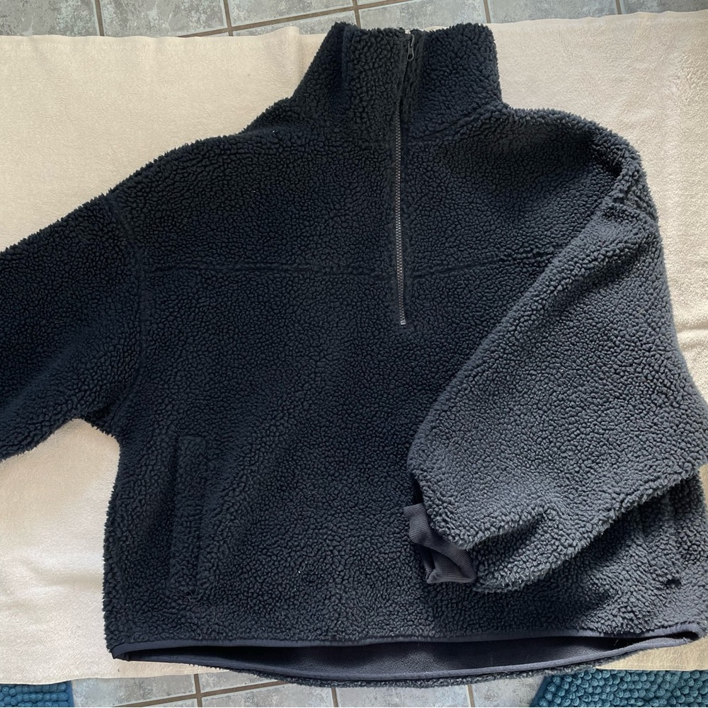 H&M sherpa 1/4-zip jacket